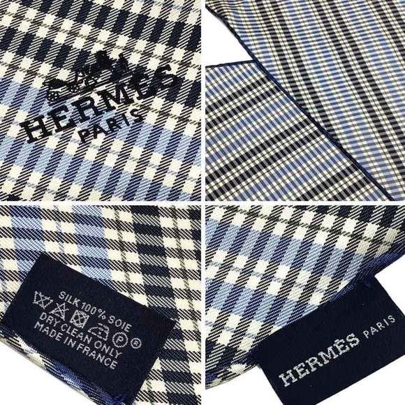 HERMES Blue Diamond Silk Scarf - Picture 3 of 3